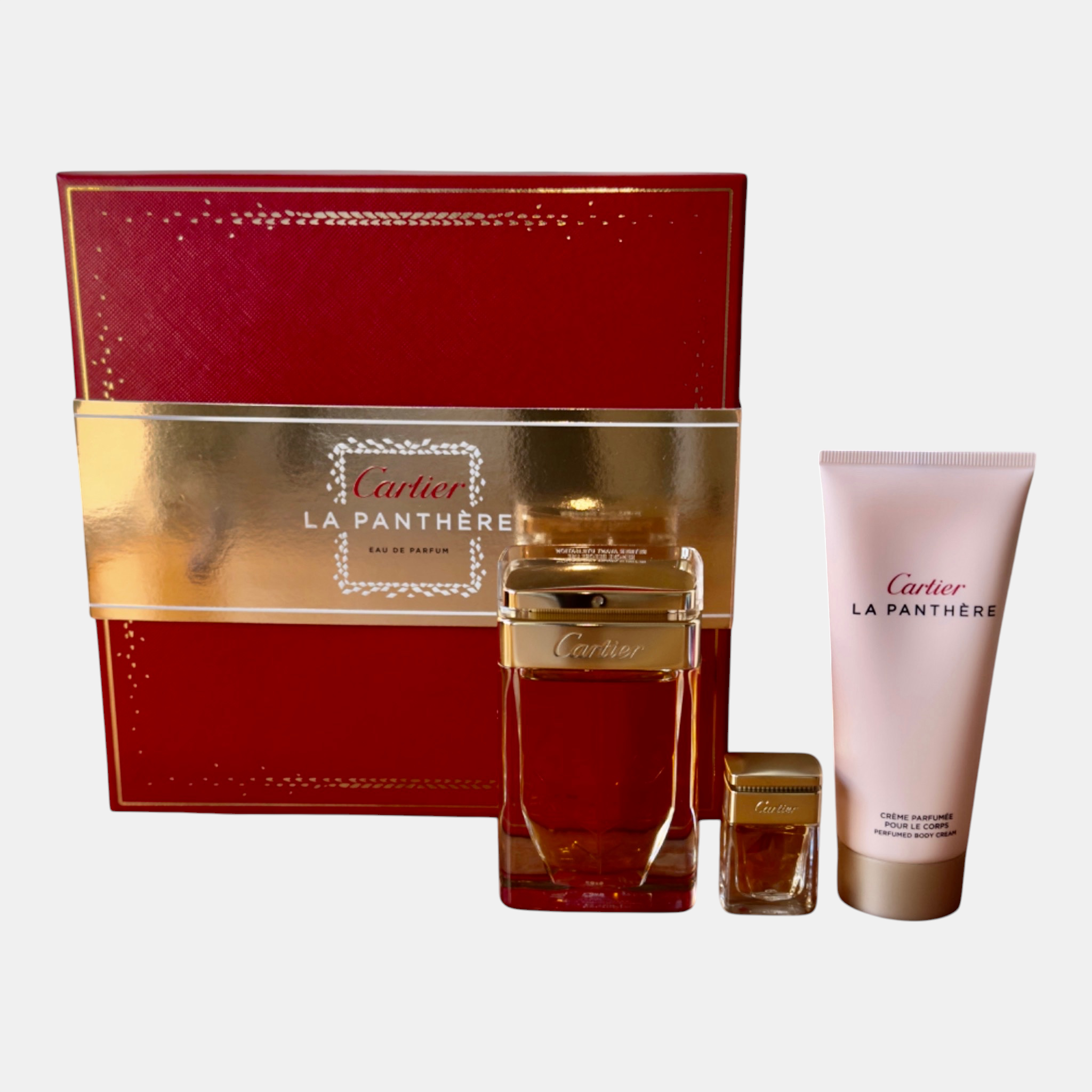 Coffret Cartier La Panthère Eau de Parfum 75 ml / Miniatura 6 ml / Crema Corpo 100 ml - immagine 2