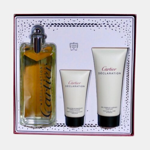 Coffret Dèclaration de Cartier EDT 100 ml Spray / Emulsione Idratante A/R 50 ml / Gel Corpo e Capelli Tonificante 100 ml.