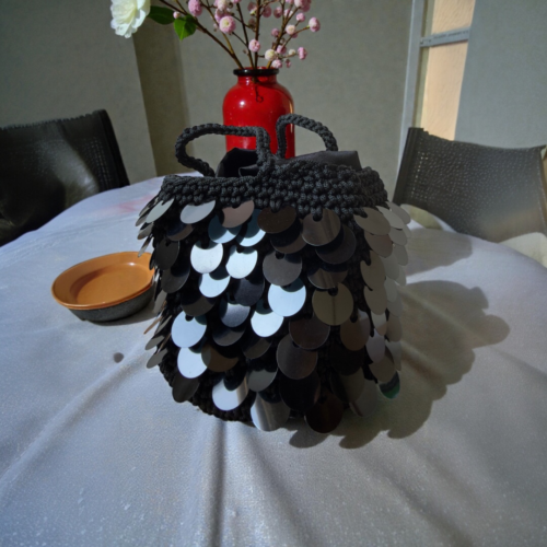Alternative view of Borsa Crochet Mod.Bianca Hand Made With Love
