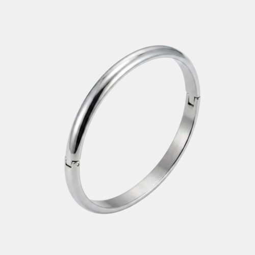 Bracciale Rigido in Acciaio Inossidabile Color Argento