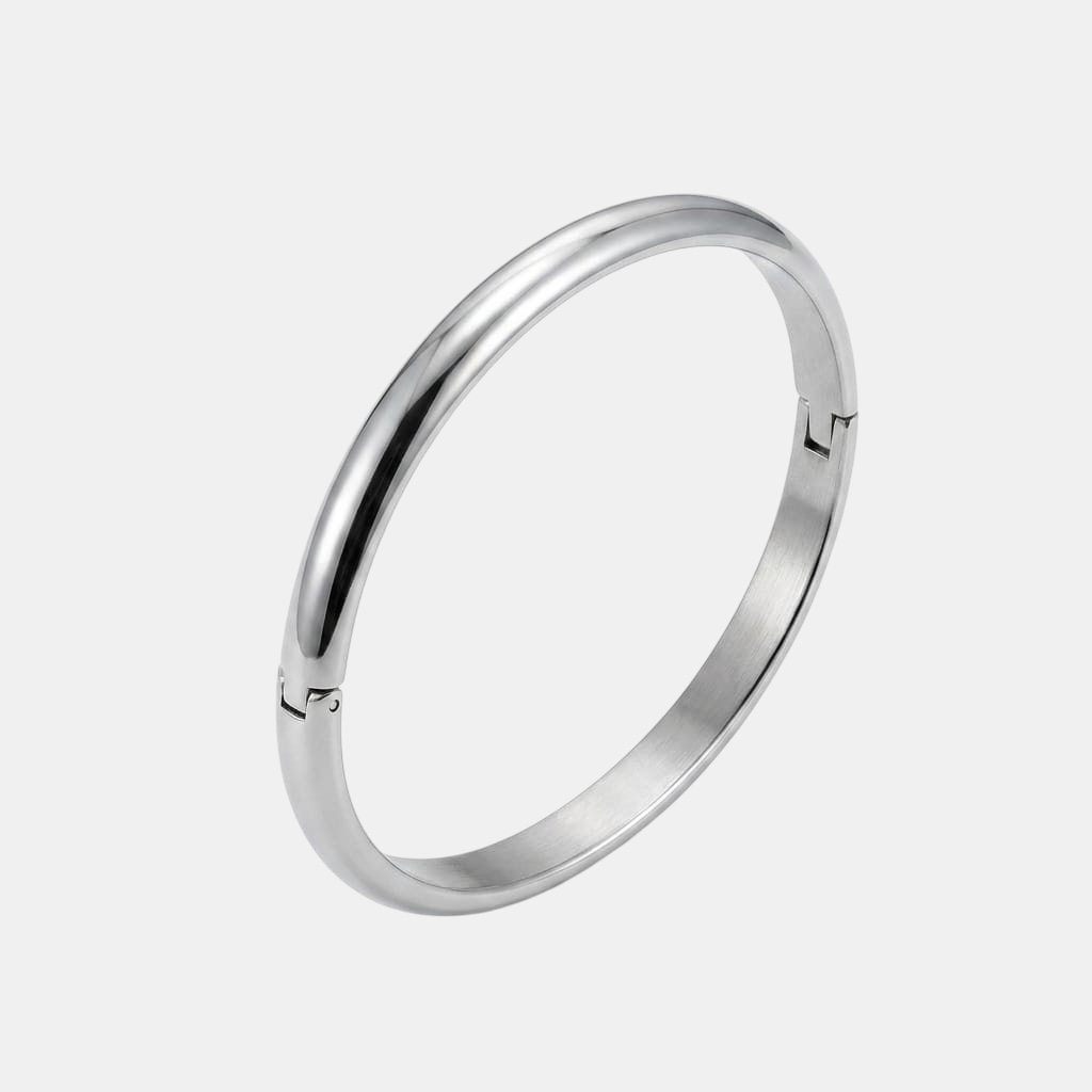 Bracciale Rigido in Acciaio Inossidabile Color Argento