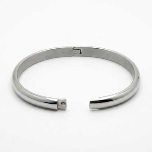 Alternative view of Bracciale Rigido in Acciaio Inossidabile Color Argento